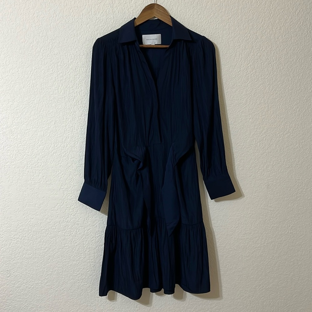 Brochu Walker | Madsen Tiered Dress Navy Women’s S NEW - Picture 2 of 7